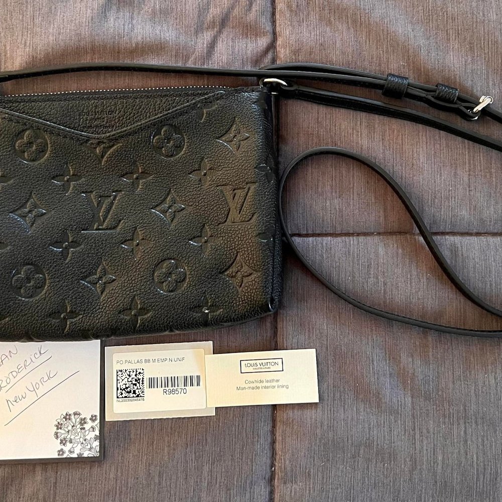 Louis Vuitton Crossbody Empreinte Noir Pallas Clutch..L/V Uniform bag.